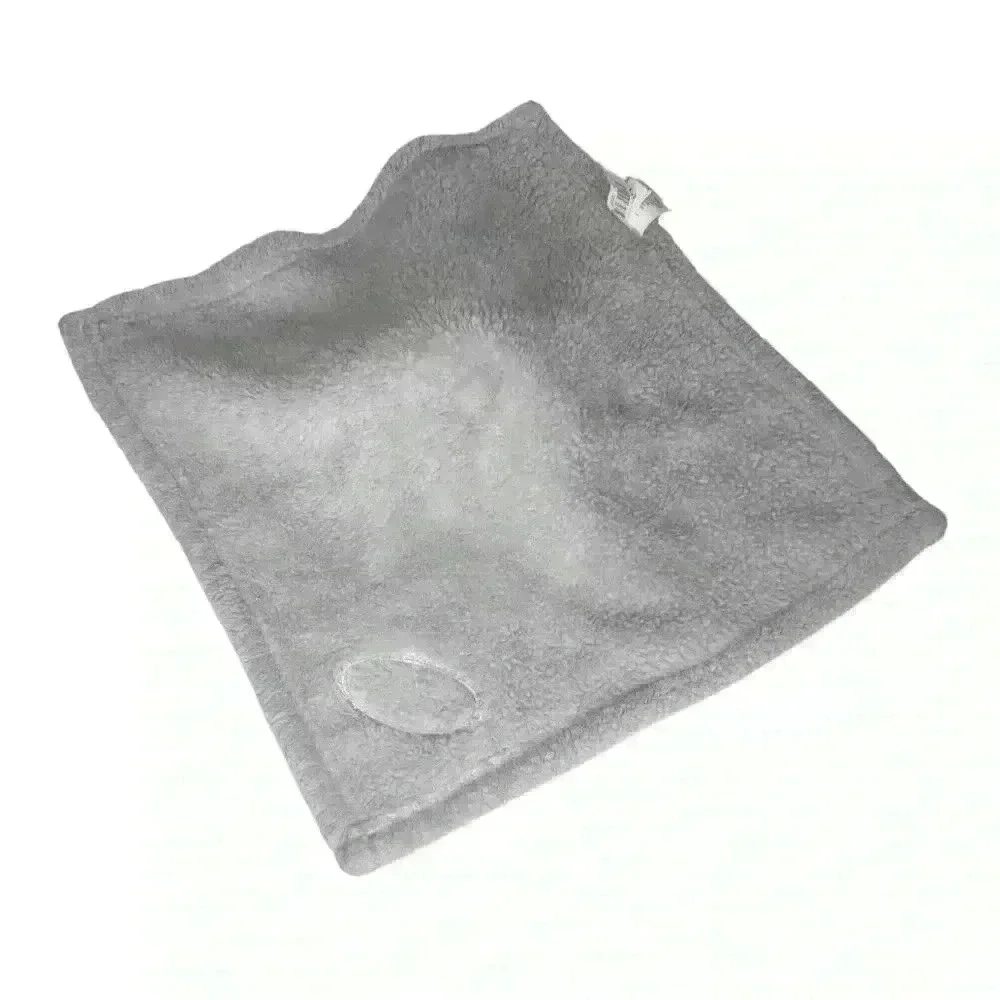 Blankets and Beyond plush bear lovey security blanket gray white